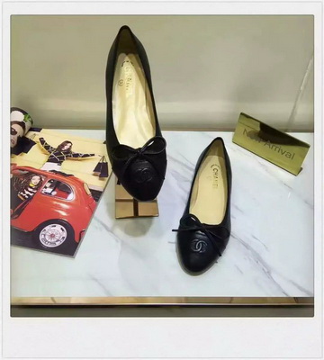 CHANEL Shallow mouth flat shoes Women--029